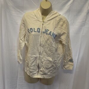Polo jeans company Ralph Lauren white zip up hoodie